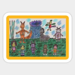 Funny Animals from Childrens Fantasies Sticker